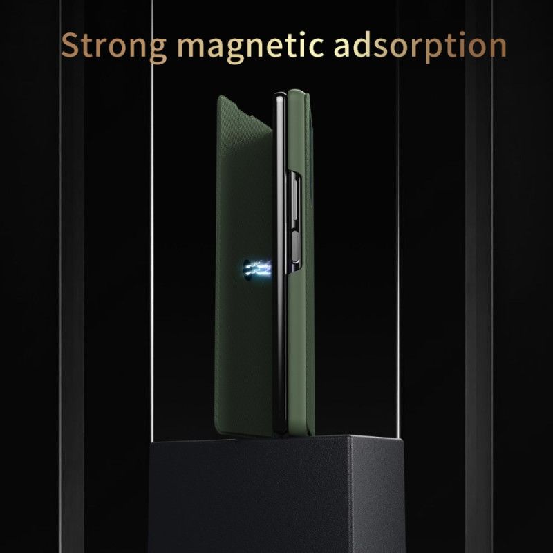 Kryt Samsung Galaxy Z Fold 7 Kryty Na Mobil Kožený Efekt S Integrovaným Stojánkem