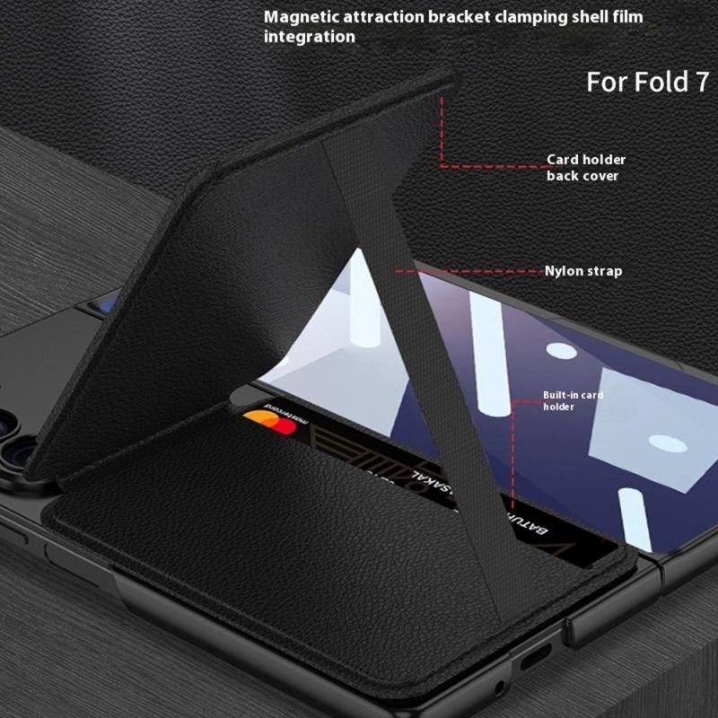 Kryt Samsung Galaxy Z Fold 7 Odnímatelný Držák Na Karty A Integrovaný Stojan