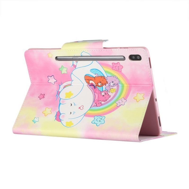 Kryt Z Umělé Kůže Flipové Pouzdro Samsung Galaxy Tab S7 Plus Magic Bears