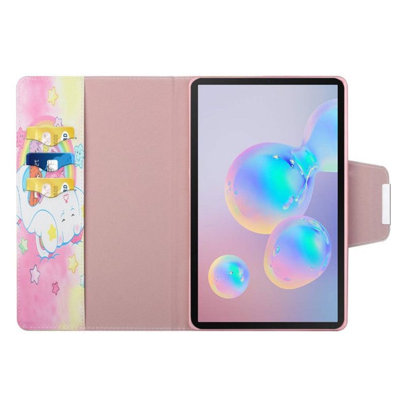 Kryt Z Umělé Kůže Flipové Pouzdro Samsung Galaxy Tab S7 Plus Magic Bears