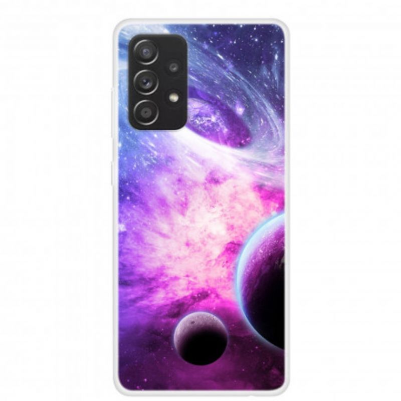 Kryty Na Mobil Na Samsung Galaxy A52 4G / A52 5G / A52s 5G Silikonové Planety V Plamenech