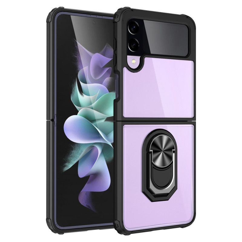 Kryty Na Mobil Na Samsung Galaxy Z Flip 4 Flipové Pouzdro Průhledný Kovový Prsten