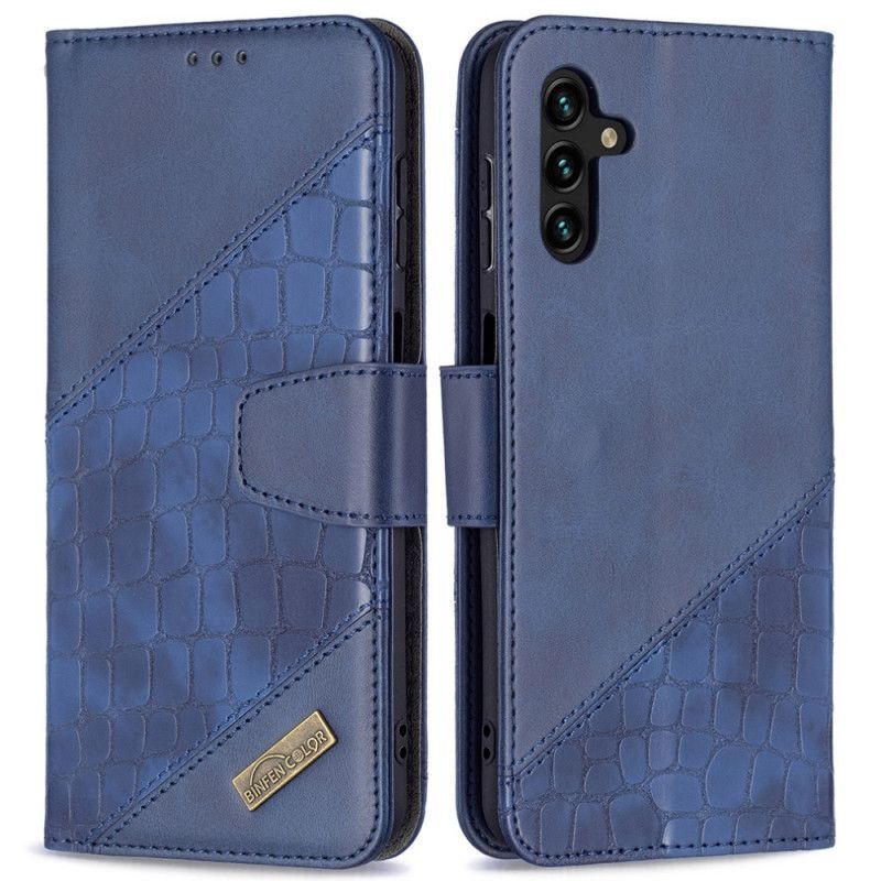 Peněženková Pouzdra Na Samsung Galaxy A13 5g Klasický Efekt Krokodýlí Kůže