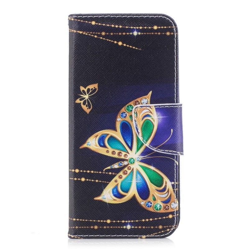 Peněženková Pouzdra Na Samsung Galaxy A8 2018 Kouzelný Motýl