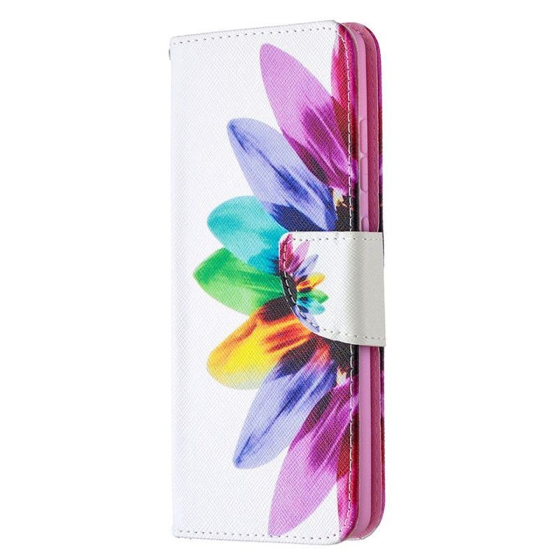 Peněženková Pouzdra Na Samsung Galaxy S20 Fe Akvarelová Květina