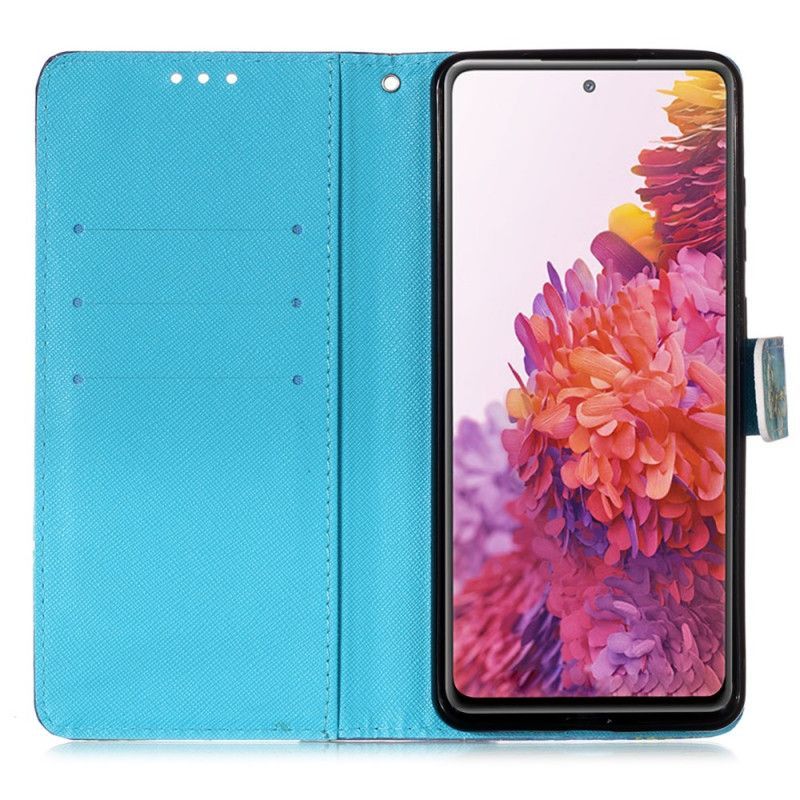 Peněženková Pouzdra Na Samsung Galaxy S20 Fe Zlatí Motýli