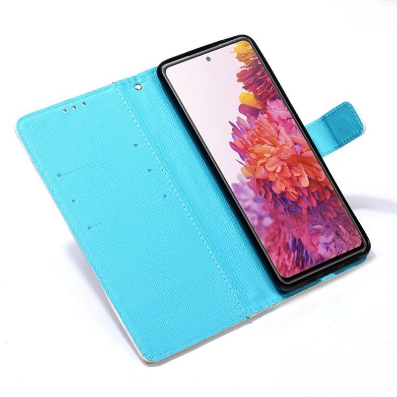 Peněženková Pouzdra Na Samsung Galaxy S20 Fe Zlatí Motýli