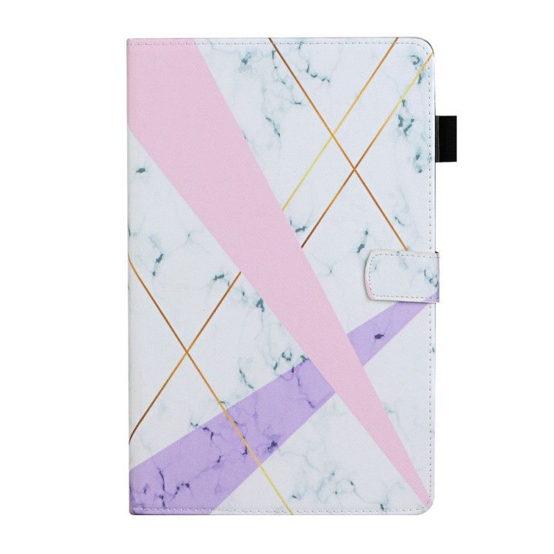Peněženková Pouzdra Na Samsung Galaxy Tab A7 (2020) Mramorová Geometrie