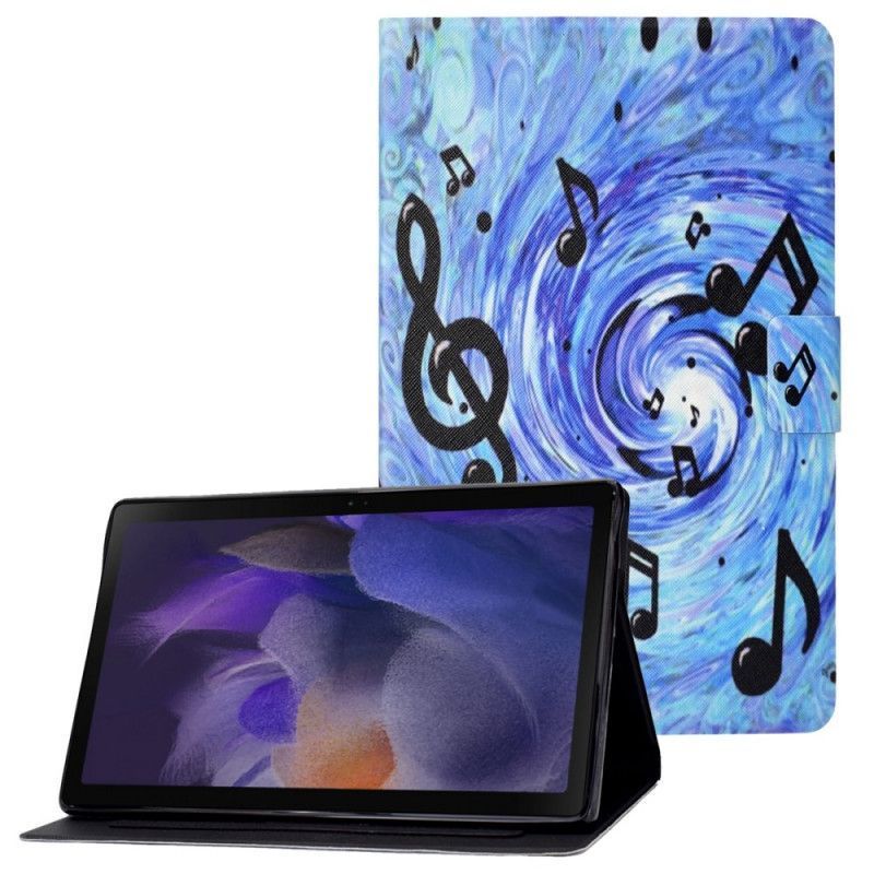 Peněženková Pouzdra Na Samsung Galaxy Tab A8 (2021) Hudební Noty
