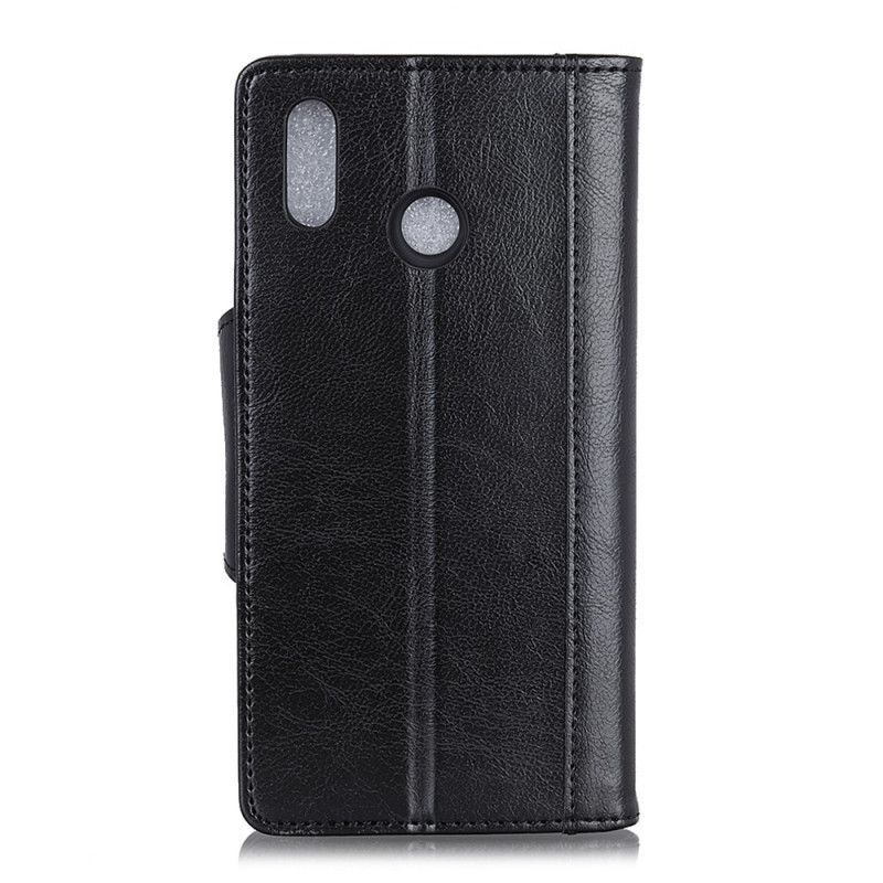 Peněženková Pouzdra Samsung Galaxy A10s Matná Imitace Kůže S Elegantní Sponou
