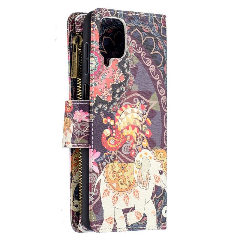 Peněženková Pouzdra Samsung Galaxy A12 Kapsa Na Zip Na Slona