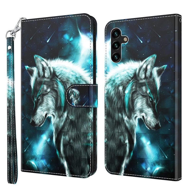 Peněženková Pouzdra Samsung Galaxy A13 5g Majestátní Vlk