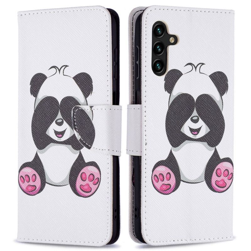 Peněženková Pouzdra Samsung Galaxy A13 5g Panda Zábava