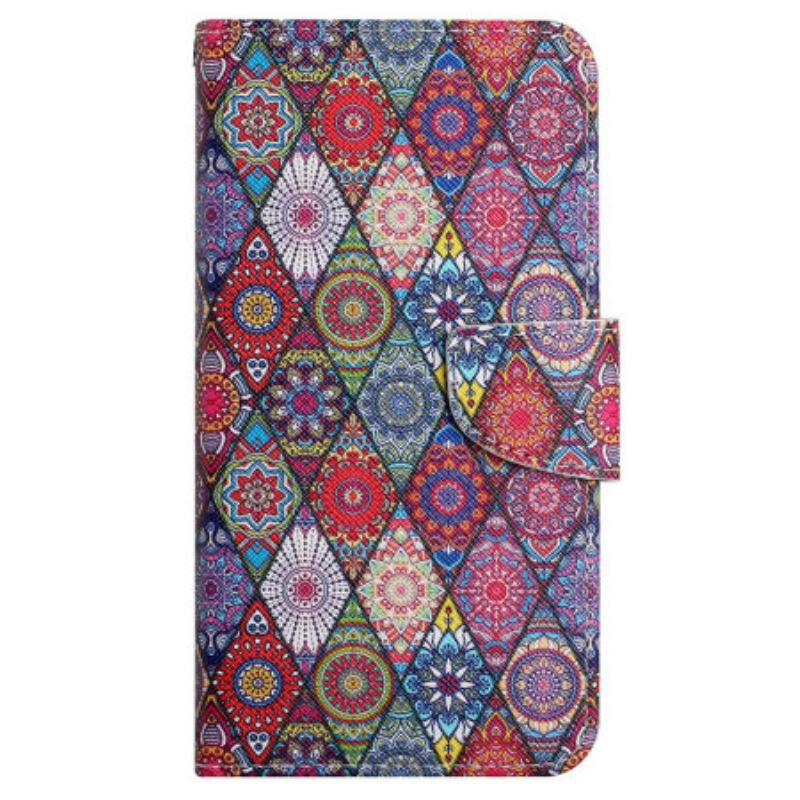 Peněženková Pouzdra Samsung Galaxy A15 5g Patchwork S Popruhem