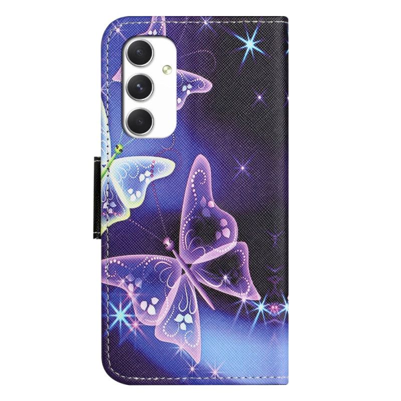 Peněženková Pouzdra Samsung Galaxy A16 5g Kryty Na Mobil Jiskřiví Motýli