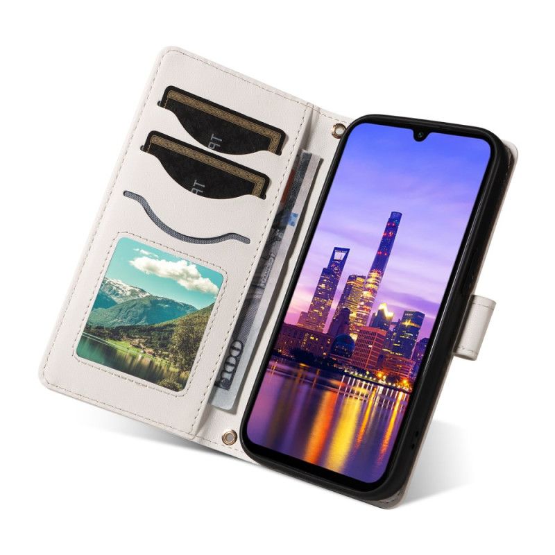 Peněženková Pouzdra Samsung Galaxy A16 5g Kryty Na Mobil Polstrovaný Popruhem A Ramenním Popruhem