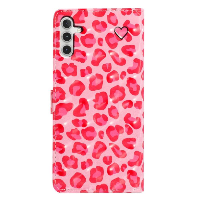 Peněženková Pouzdra Samsung Galaxy A16 5g Kryty Na Mobil Růžový Leopard