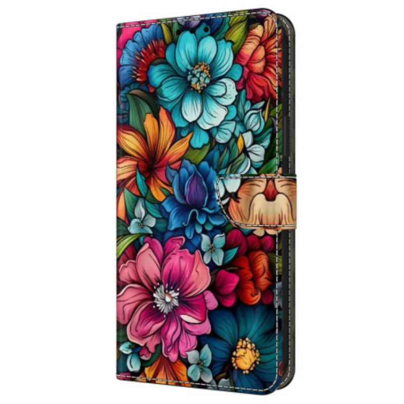 Peněženková Pouzdra Samsung Galaxy A16 5g Květinový Vzor