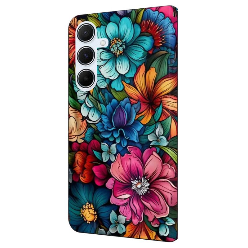 Peněženková Pouzdra Samsung Galaxy A16 5g Květinový Vzor