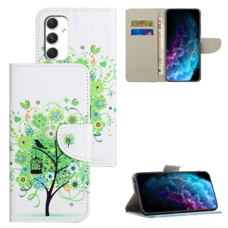 Peněženková Pouzdra Samsung Galaxy A16 5g Zelený Strom