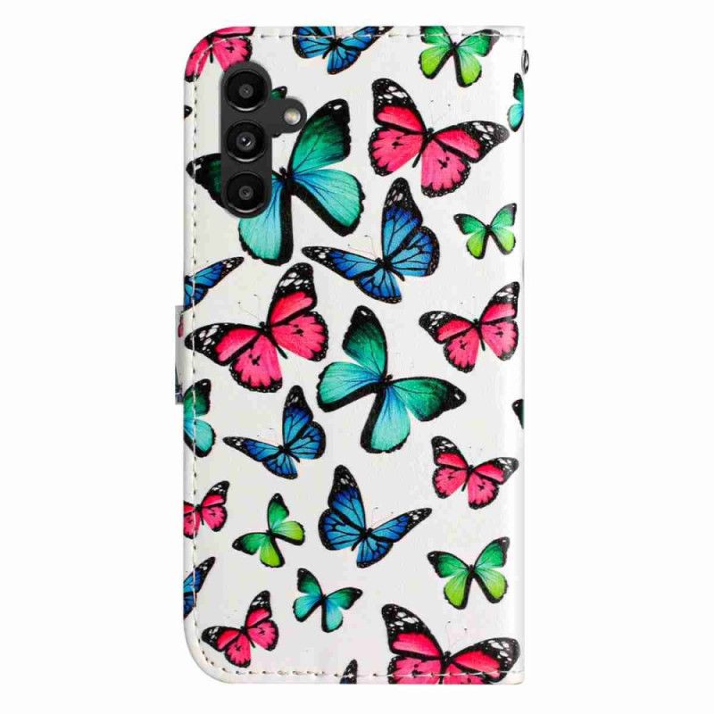 Peněženková Pouzdra Samsung Galaxy A17 4g / 5g Kryty Na Mobil Barevní Motýli