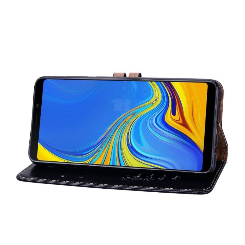 Peněženková Pouzdra Samsung Galaxy A9 Vintage Kožený Efekt