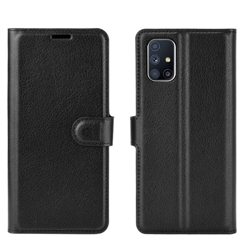 Peněženková Pouzdra Samsung Galaxy M51 Klasický Kožený Efekt Liči