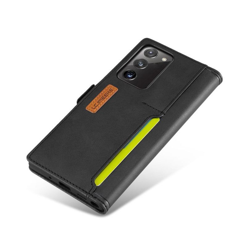 Peněženková Pouzdra Samsung Galaxy Note 20 Lc.imeeke Retro Kožený Efekt