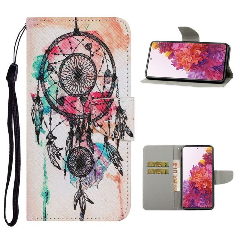 Peněženková Pouzdra Samsung Galaxy S20 Fe Akvarel Lapač Snů
