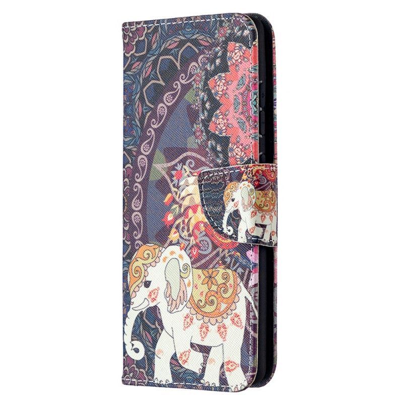 Peněženková Pouzdra Samsung Galaxy S20 Fe Etnická Sloní Mandala