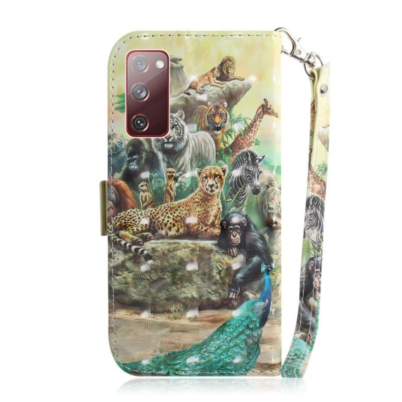 Peněženková Pouzdra Samsung Galaxy S20 Fe Tanga Safari Zvířata