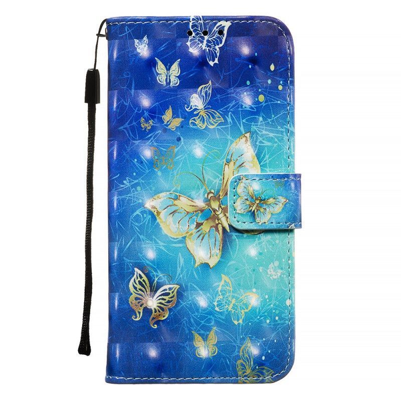 Peněženková Pouzdra Samsung Galaxy S20 Zlatí Motýli