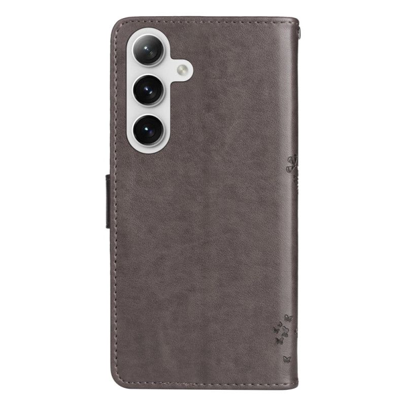 Peněženková Pouzdra Samsung Galaxy S24 Plus 5g Kryty Na Mobil Kočka Pod Lankovým Stromem