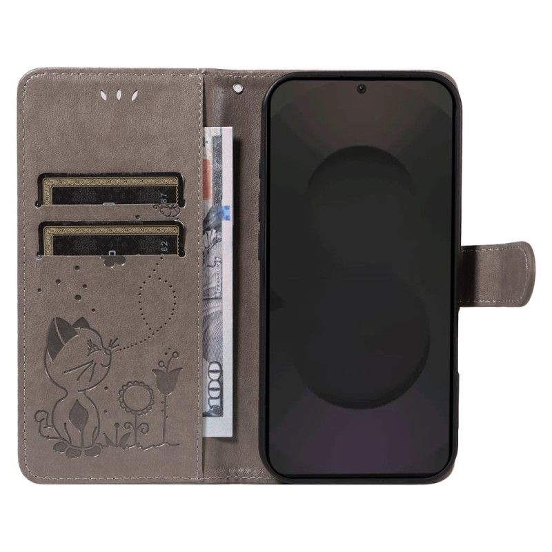 Peněženková Pouzdra Samsung Galaxy S25 Fe Kryty Na Mobil Kočka A Včela