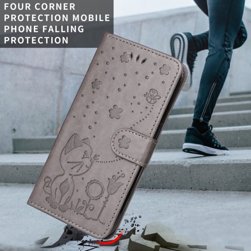 Peněženková Pouzdra Samsung Galaxy S25 Fe Kryty Na Mobil Kočka A Včela