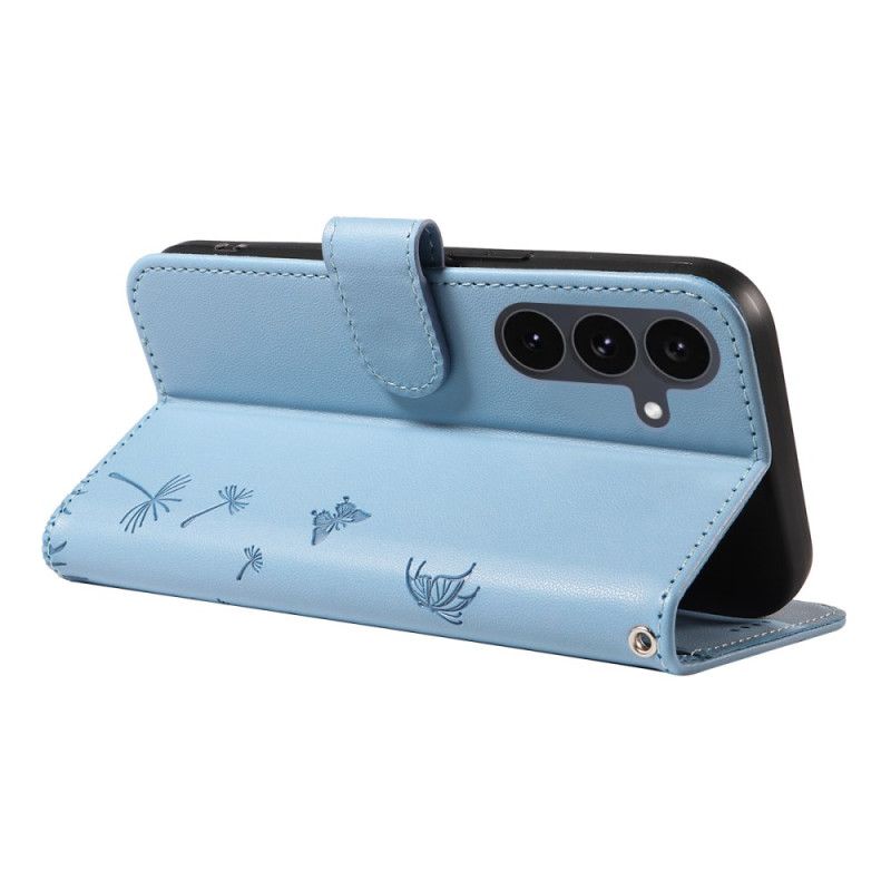 Peněženková Pouzdra Samsung Galaxy S25 Fe Pampeliškový Vzor S Řemínkem