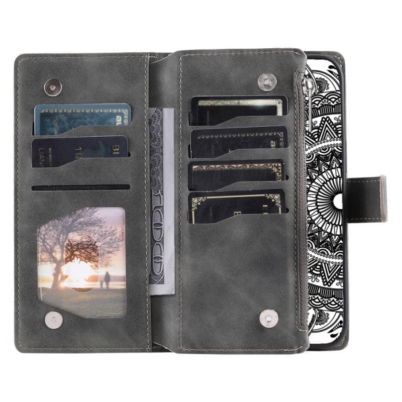 Peněženková Pouzdra Samsung Galaxy S25 Fe Peněženka Mandala S Popruhem