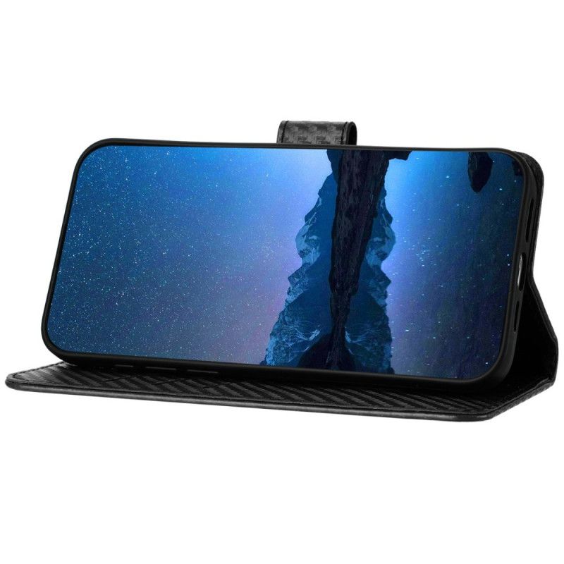 Peněženková Pouzdra Samsung Galaxy S25 Plus 5g Uhlíková Vlákna S Páskem