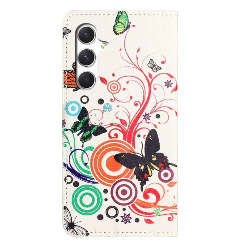 Peněženková Pouzdra Samsung Galaxy S26 Kryty Na Mobil Bílí Motýli