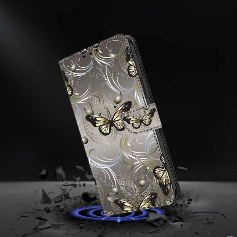 Peněženková Pouzdra Samsung Galaxy S26 Plus Kryty Na Mobil Krajkové Motýli