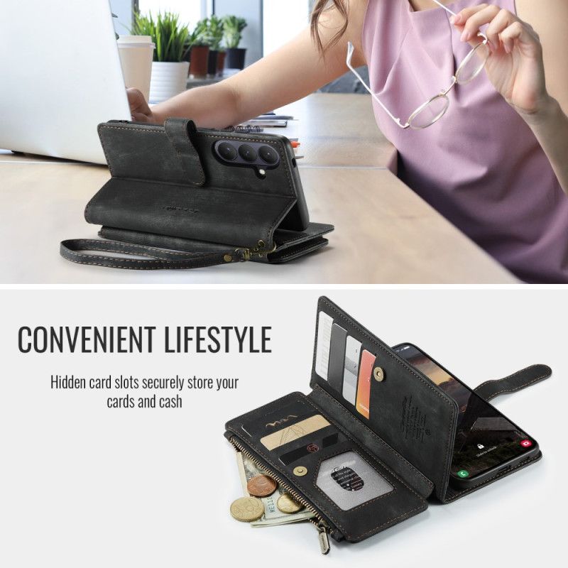 Peněženková Pouzdra Samsung Galaxy S26 Plus Kryty Na Mobil Semišový Efekt Caseme