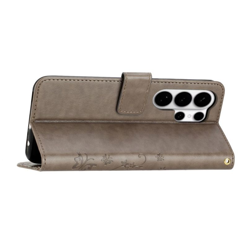 Peněženková Pouzdra Samsung Galaxy S26 Ultra Kryty Na Mobil Motýl A Květiny