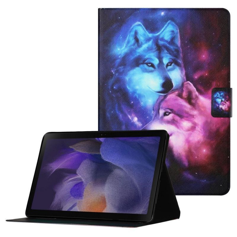 Peněženková Pouzdra Samsung Galaxy Tab A8 (2021) Pár Vlků