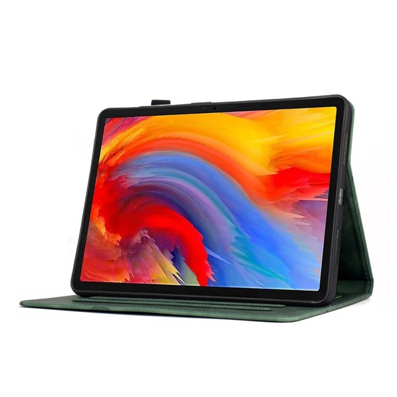 Peněženková Pouzdra Samsung Galaxy Tab S11 Kryty Na Mobil Rostlinný Vzor S Efektem Semiše