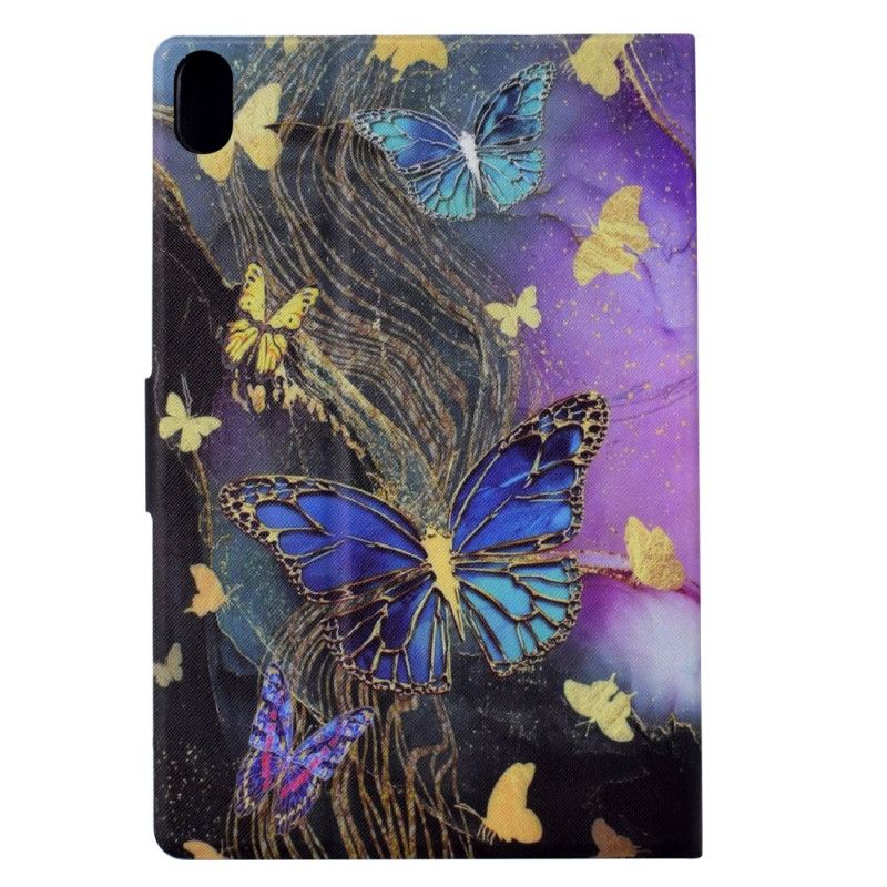 Peněženková Pouzdra Samsung Galaxy Tab S11 Zlatí A Barevní Motýli
