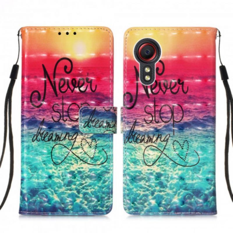 Peněženková Pouzdra Samsung Galaxy Xcover 5 Nikdy Nepřestávej Snít