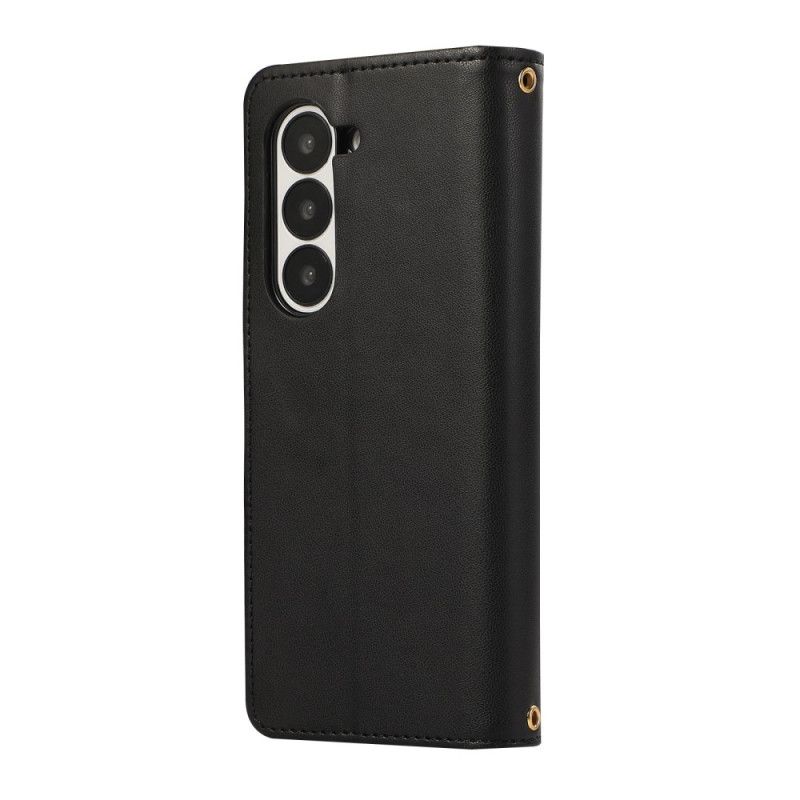 Peněženková Pouzdra Samsung Galaxy Z Fold 7 Kryty Na Mobil Prošívaná S Popruhem