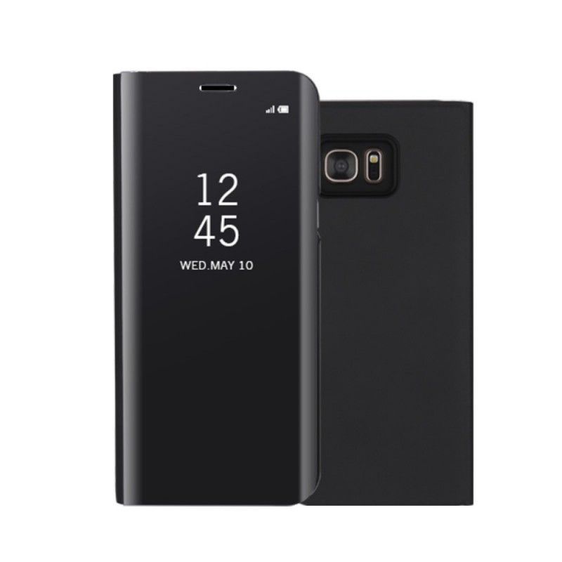 Pohledový Kryt Kryt Na Samsung Galaxy S7 Zrcadlo A Kožený Efekt