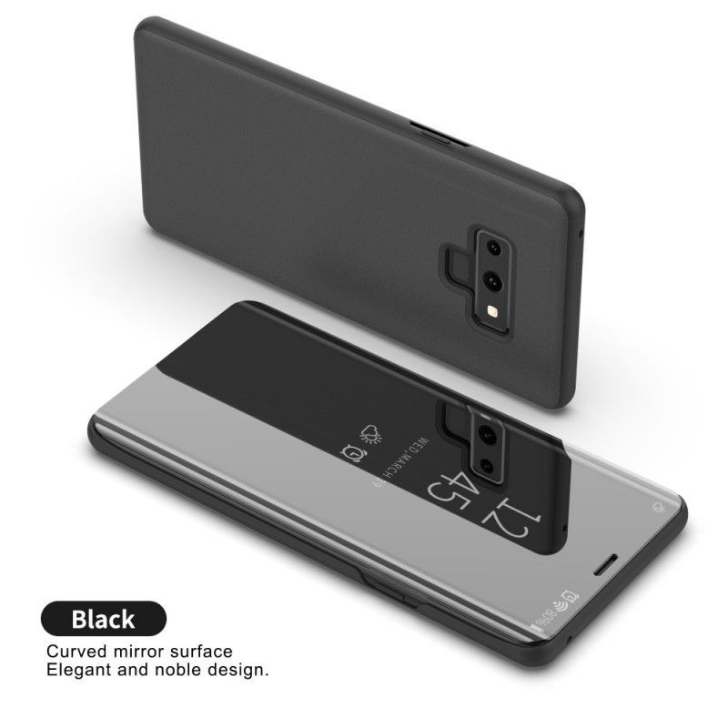 Pohledový Kryt Kryt Samsung Galaxy Note 9 Zrcadlo A Imitace Kůže
