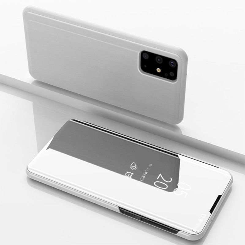 Pohledový Kryt Kryt Samsung Galaxy S20 Plus / S20 Plus 5g Zrcadlo A Imitace Kůže